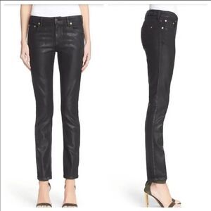 Roberto Cavalli Black Coated Skinny Jeans 5 pocket